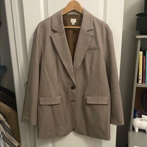A New Day Tan Blazer with Notched Lapels